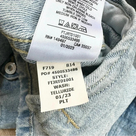 New Favorite Daughter The David Shacket Denim Jean Button Down Blue Large - Picture 12 of 17